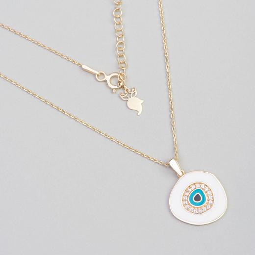 925 Sterling Silver Necklace Evil Eye Enamel Design