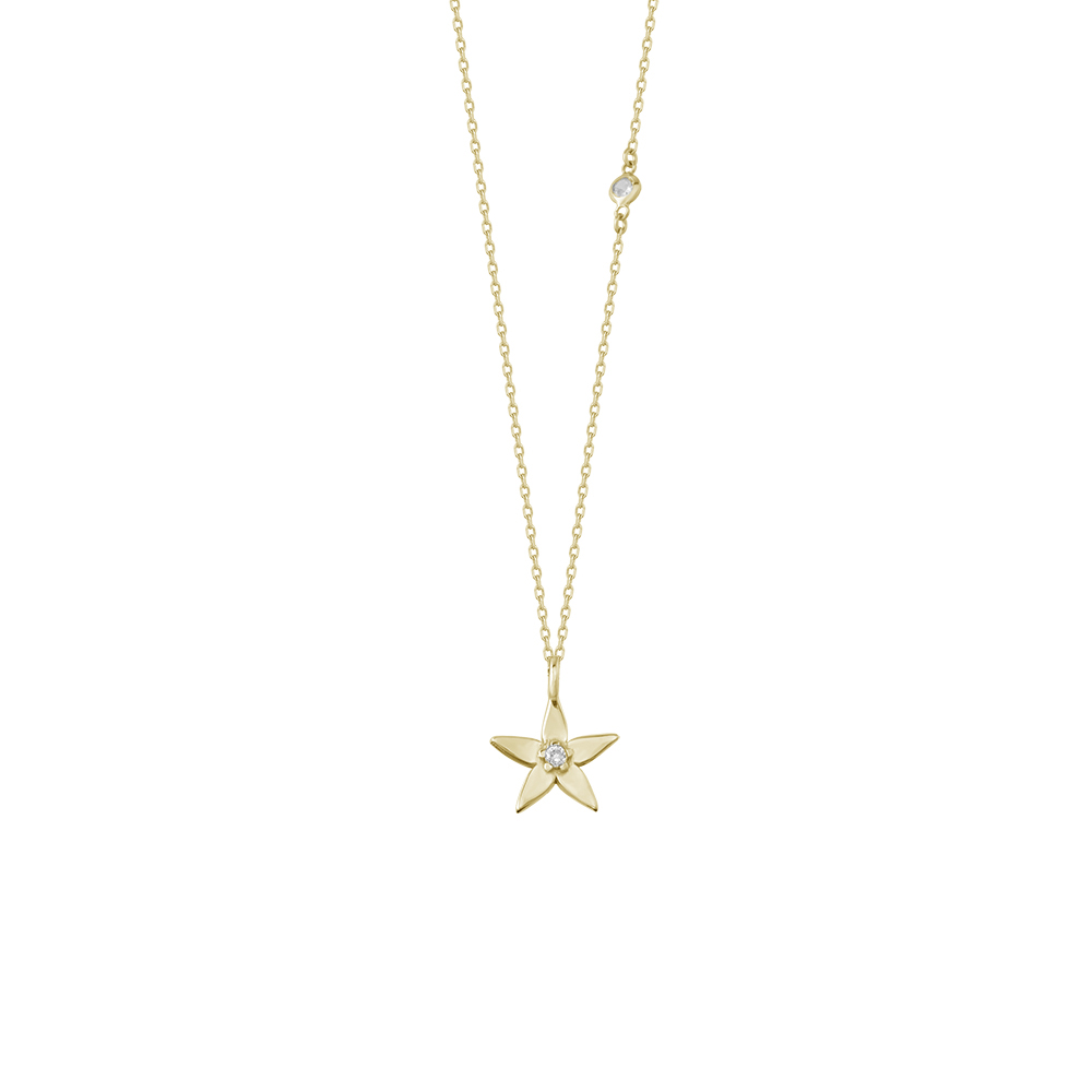  925 Sterling Silver Necklace Starfish Design