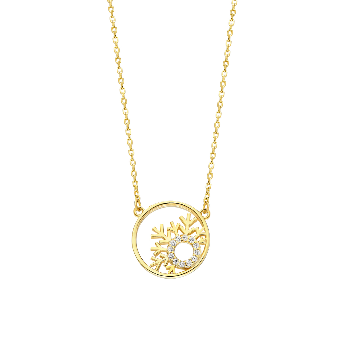 Silver Necklace Snowflake Symbol Special Design 925 Sterling 