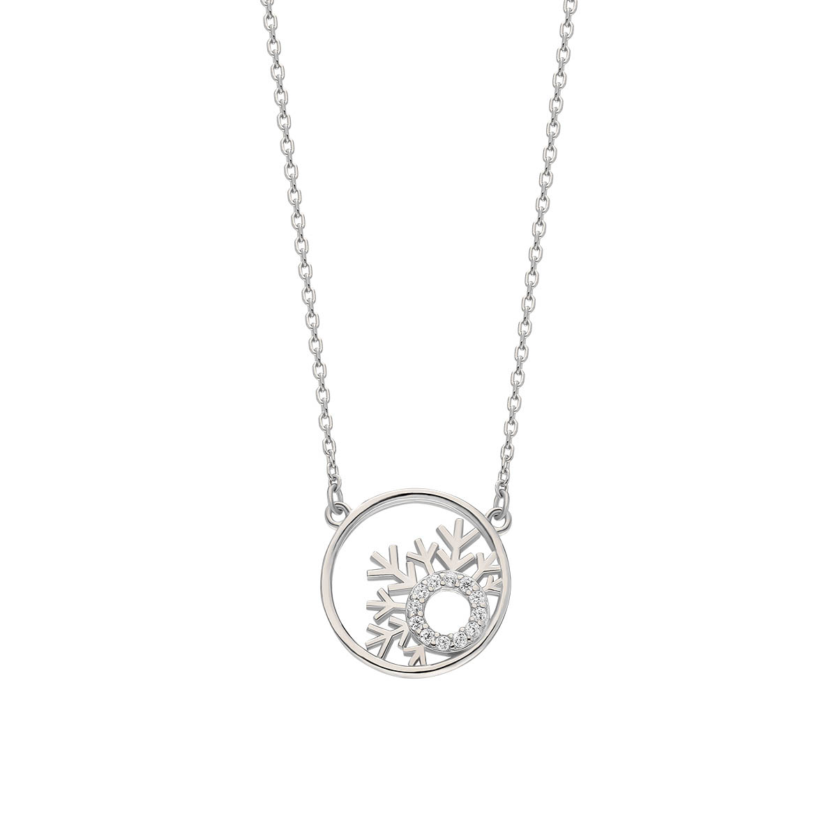 925 Sterling Silver Necklace Snowflake Symbol Special Design