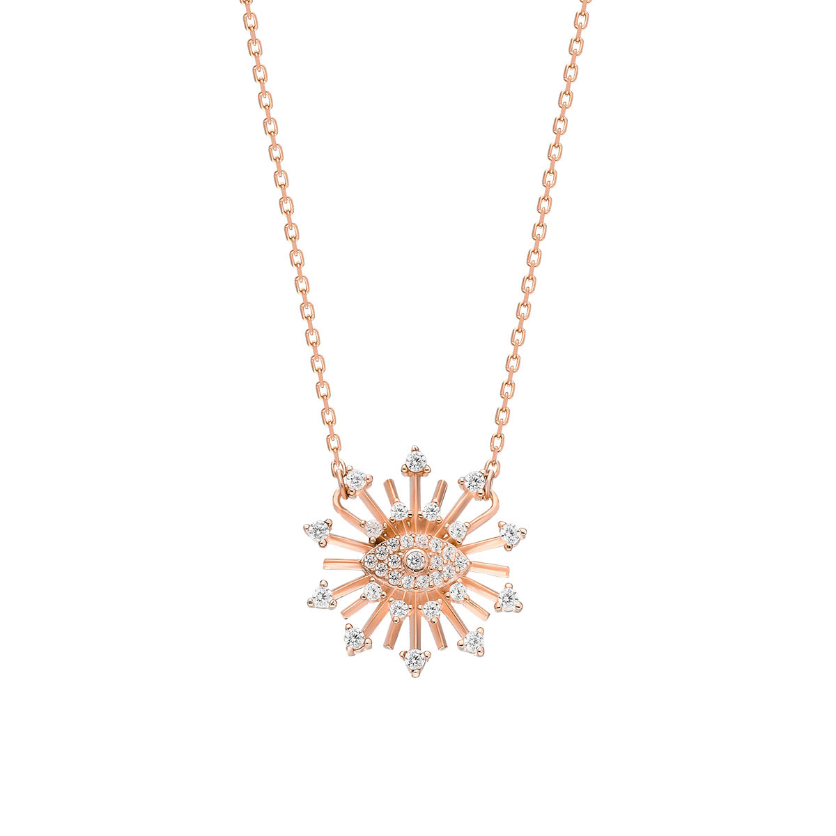 Silver Necklace Sun Symbol Special Design 925 Sterling 