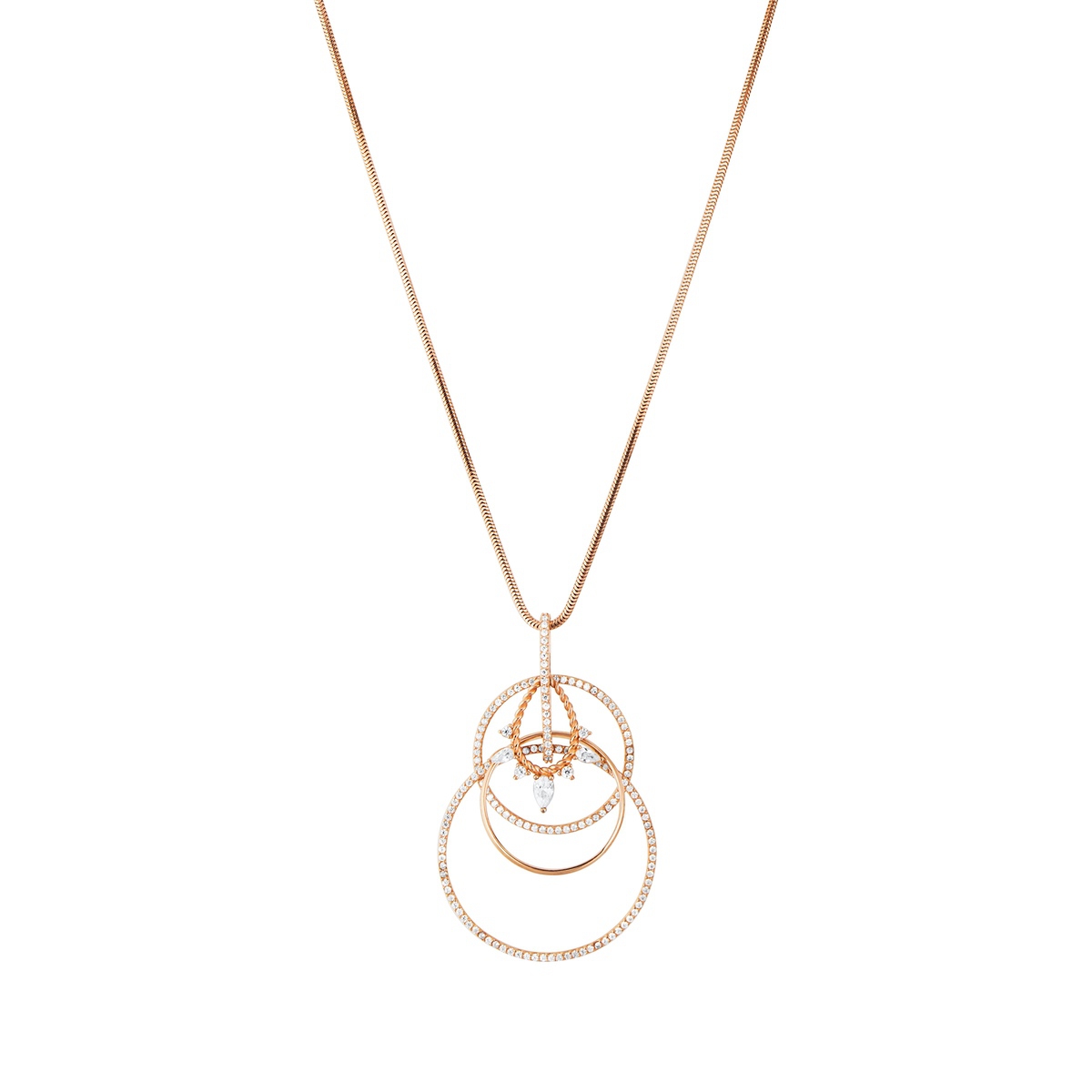 Silver Necklace Hoop Design 925 Sterling
