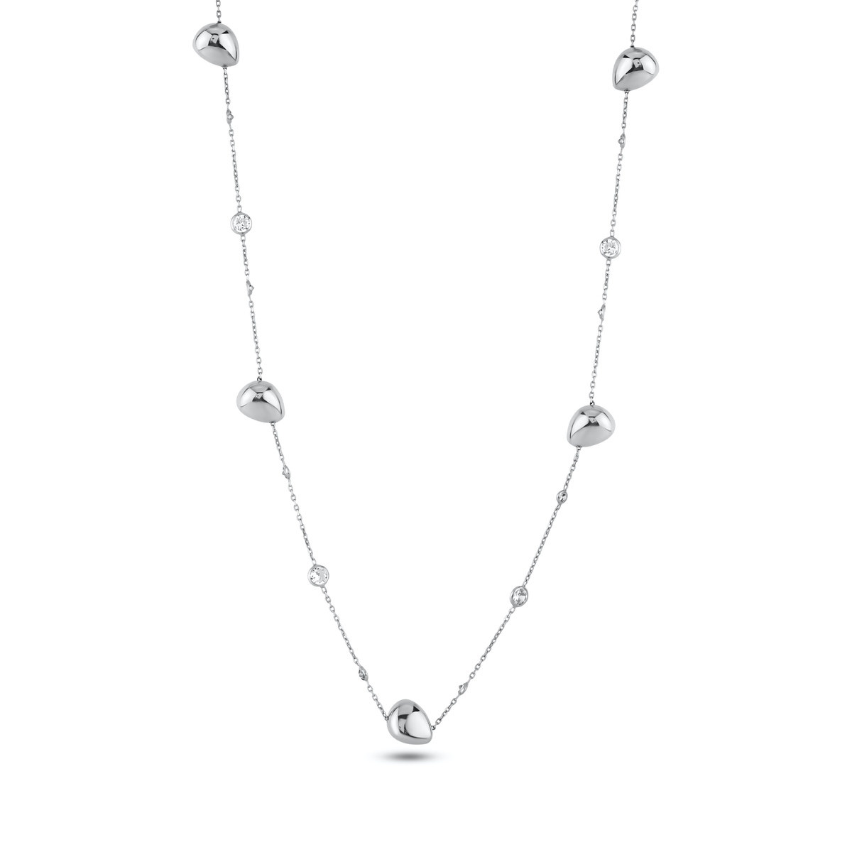 925 Sterling Silver Necklace Zircon Stone