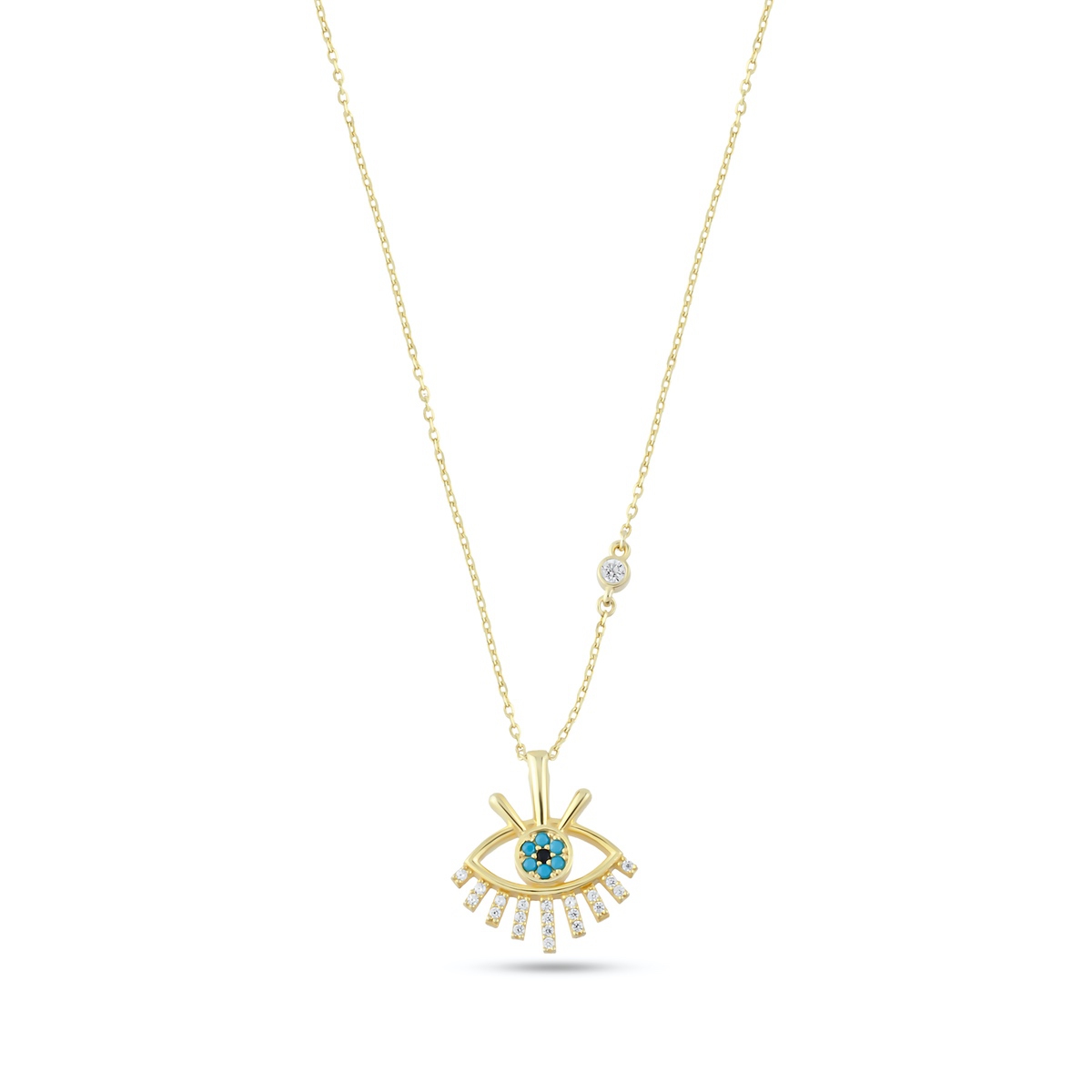 Silver Necklace Evil Eye Collection Special Design 925 Sterling