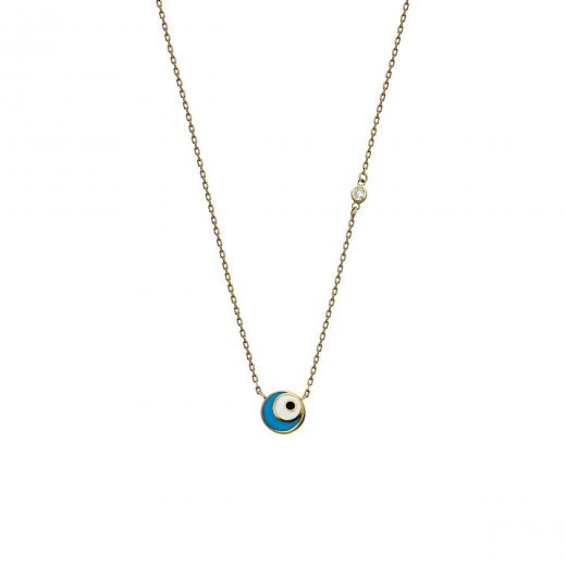 925 Sterling Silver Necklace Evil Eye Enamel Design