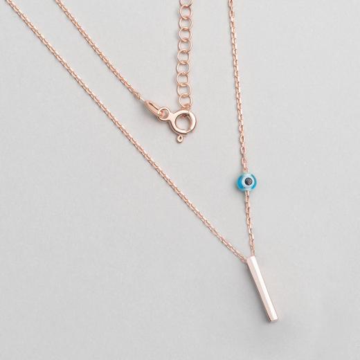 Alphabet With Evil Eye  I Sterling Silver