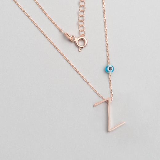 Alphabet With Evil Eye  Z Sterling Silver
