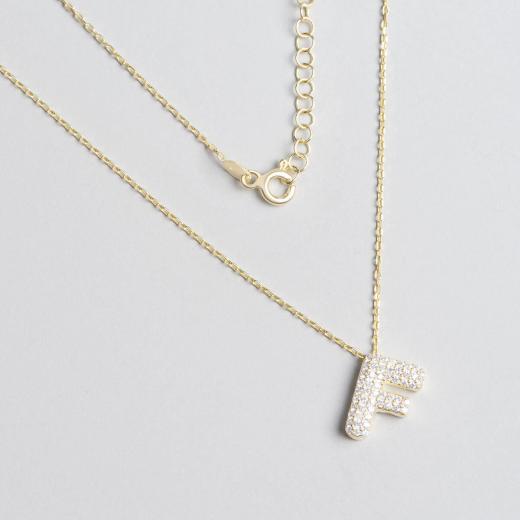 Alphabet Necklace F Sterling Silver