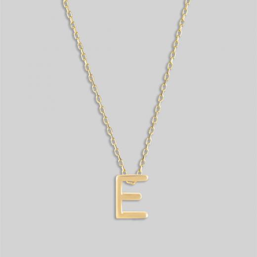 Silver Necklace Alphabet Collection Plain Letters 925 Sterling
