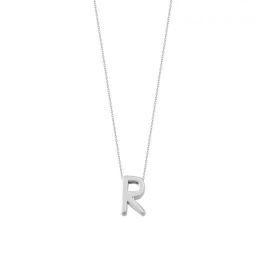 Silver Necklace Alphabet Collection Plain Letters 925 Sterling