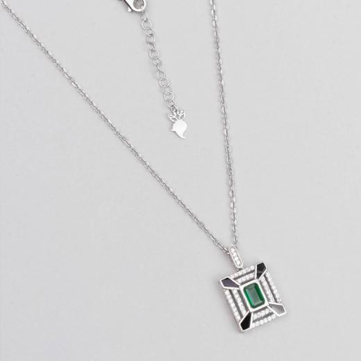 925 Sterling Silver Necklace Art Deco Collection Special Design