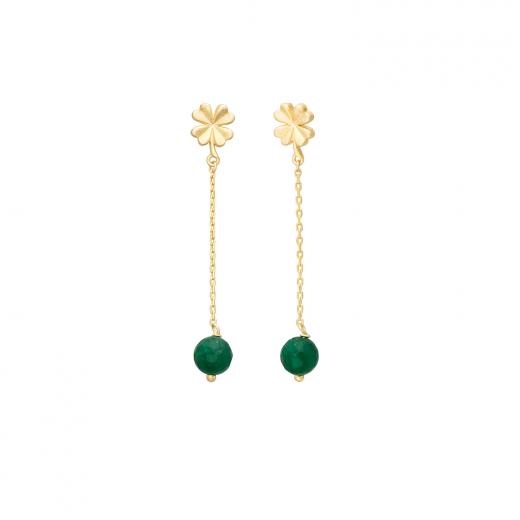 Silver Earring Ceres Collection Special Design Jade Stone 925 Sterling