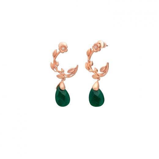 Silver Earring Ceres Collection Special Design Jade Stone 925 Sterling