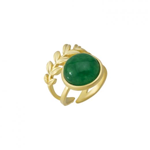 Silver Ring Ceres Collection Special Design Jade Stone 925 Sterling