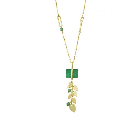 Silver Necklace Ceres Collection Special Design Jade Stone 925 Sterling