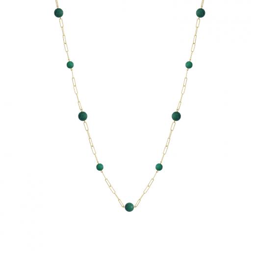 Silver Necklace Ceres Collection Special Design Jade Stone 925 Sterling