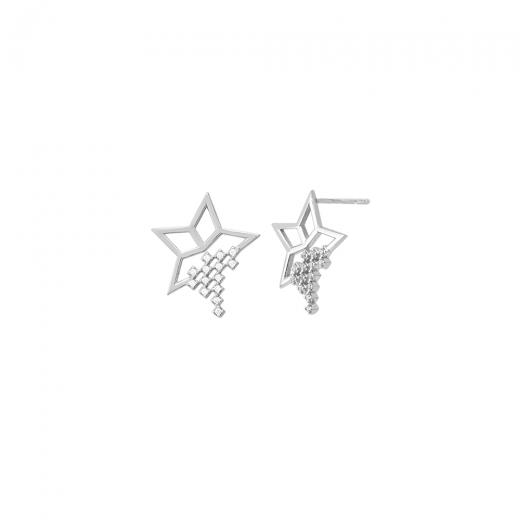 Silver Earring Star Design 925 Sterling