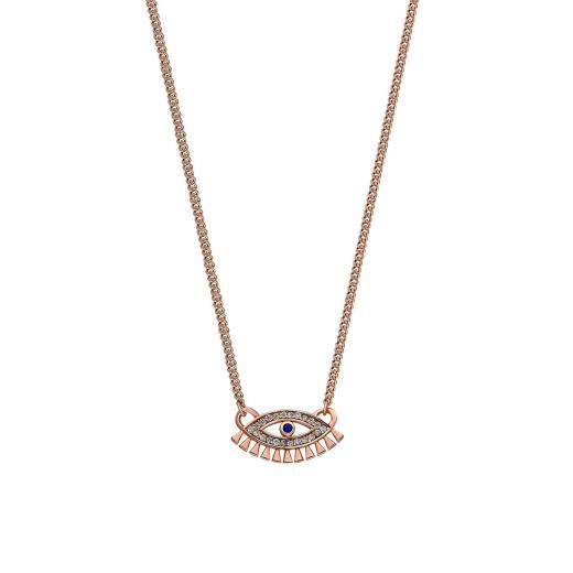 Silver Necklace EvilEye Collection Special Design Zircon Stone 925 Sterling