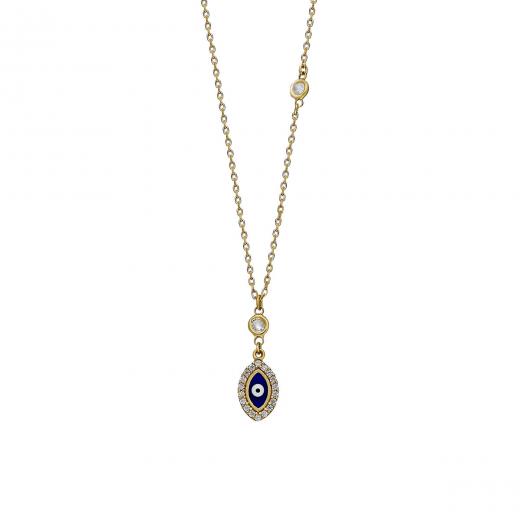 925 Sterling Silver Necklace Evil Eye Collection Special Design Enamel Work