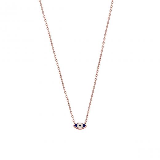 925 Sterling Silver Necklace Evil Eye Enamel Design