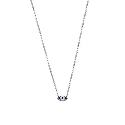 925 Sterling Silver Necklace Evil Eye Enamel Design