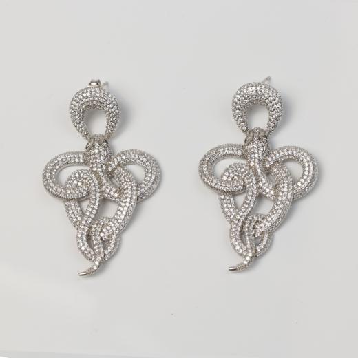 Silver Earring Exclusive Collection Snake Design 925 Silver 