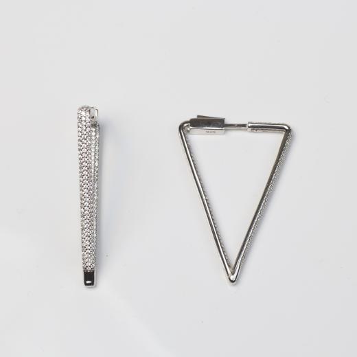 Silver Earring Exclusive Collection Geometrical Design 925 Silver 
