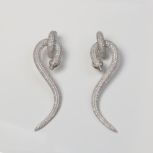 Silver Earring Exclusive Collection Snake Design 925 Silver 