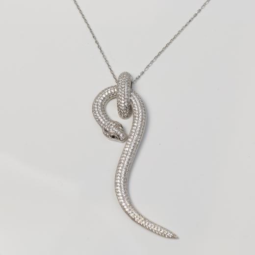 Silver Necklace Exclusive Collection Snake Design 925 Silver 