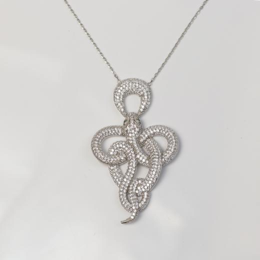 Silver Necklace Exclusive Collection Snake Design 925 Silver 