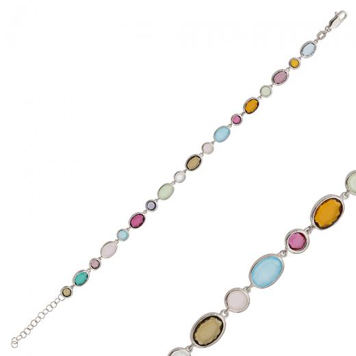 Silver Bracelet Festival Collection Special Design Mix Colors 925 Sterling