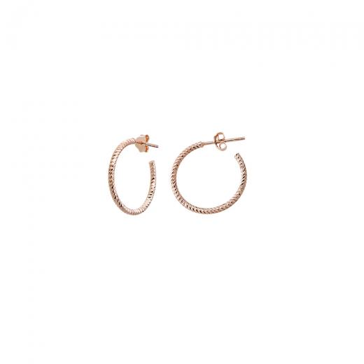 Silver Earring Hoop Plain Design 925 Sterling