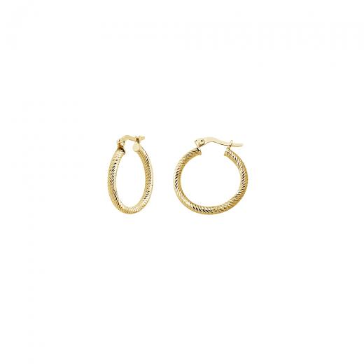 Silver Earring Hoop Plain Design 925 Sterling