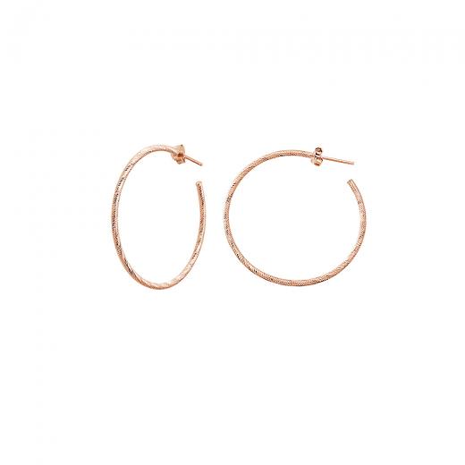 Silver Earring Hoop Plain Design 925 Sterling