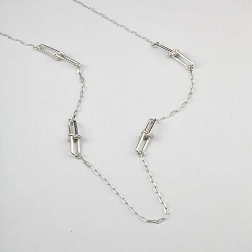 925 Sterling Silver Necklace Italian Long Necklace Special Design