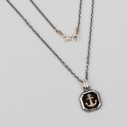 Silver Necklace for Men Anchor Symbol 925 Sterling