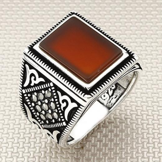 Marcasite Stone Men Ring 925 Sterling