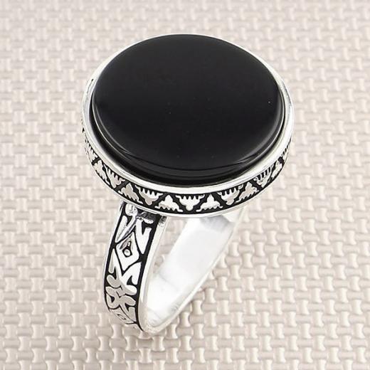 Men Ring Onyx Stone 925 Sterling