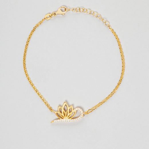 Lotus Form Bracelet Sterling Silver