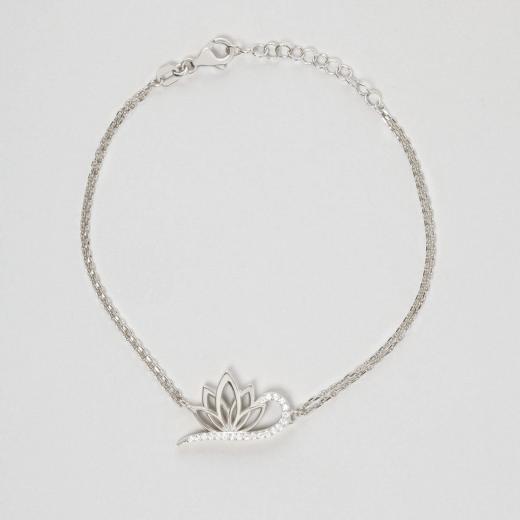 Lotus Form Bracelet Sterling Silver