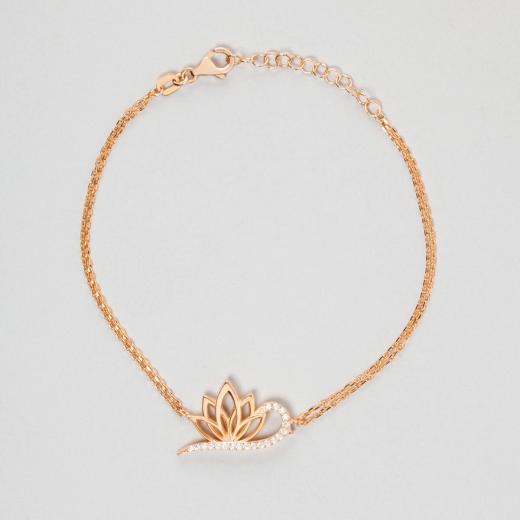 Lotus Form Bracelet Sterling Silver