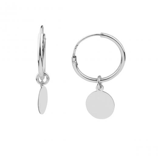 Silver Earring Minimal Lazer Cut Design 925 Sterling