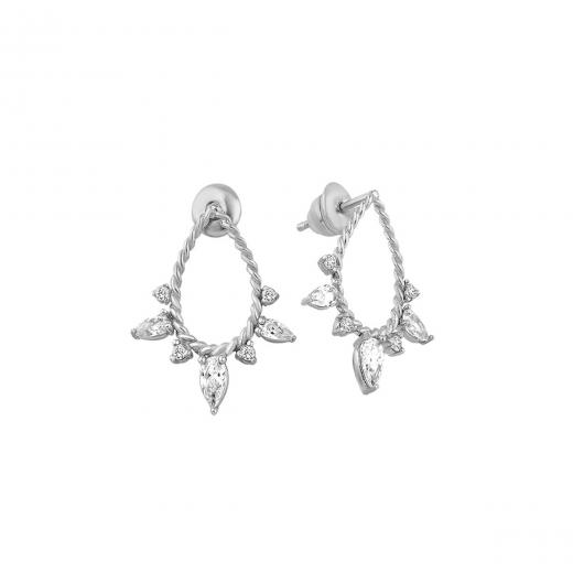 925 Sterling Silver Earring Special Design Zircon Stone