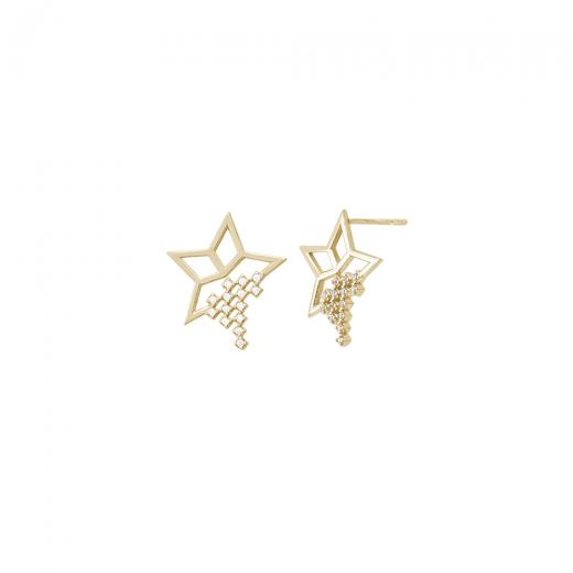 Silver Earring Star Design 925 Sterling