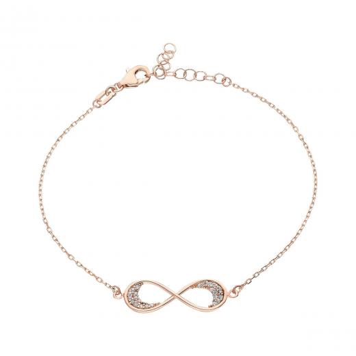 Silver Bracelet Infinity Design 925 Sterling 