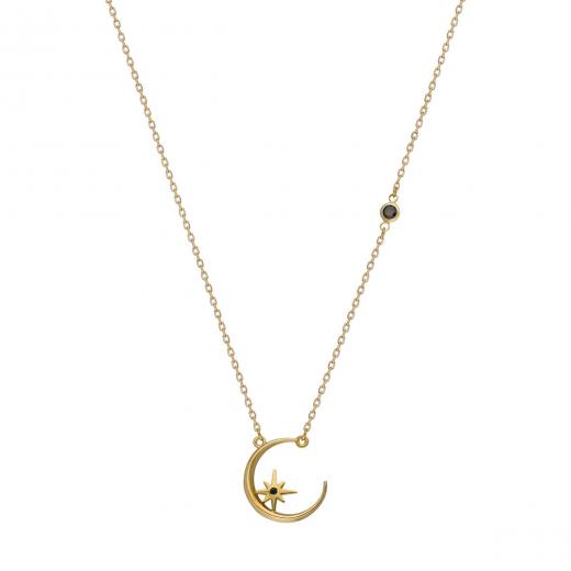 925 Sterling Silver Necklace Moon Symbol Special Design