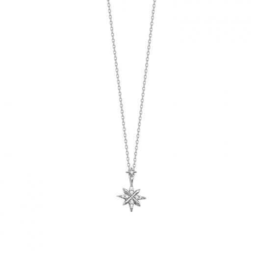 925 Sterling Silver Necklace Polar Star Symbol