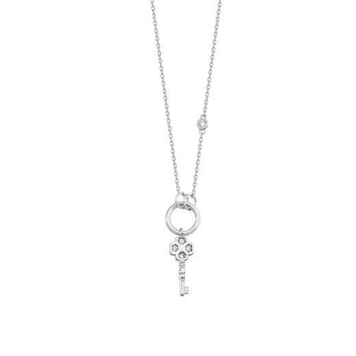 925 Sterling Silver Necklace Key Design