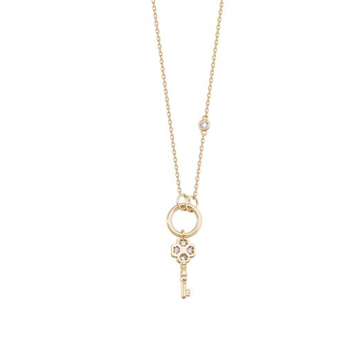925 Sterling Silver Necklace Key Design