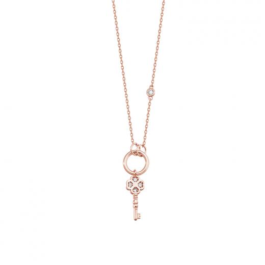 925 Sterling Silver Necklace Key Design